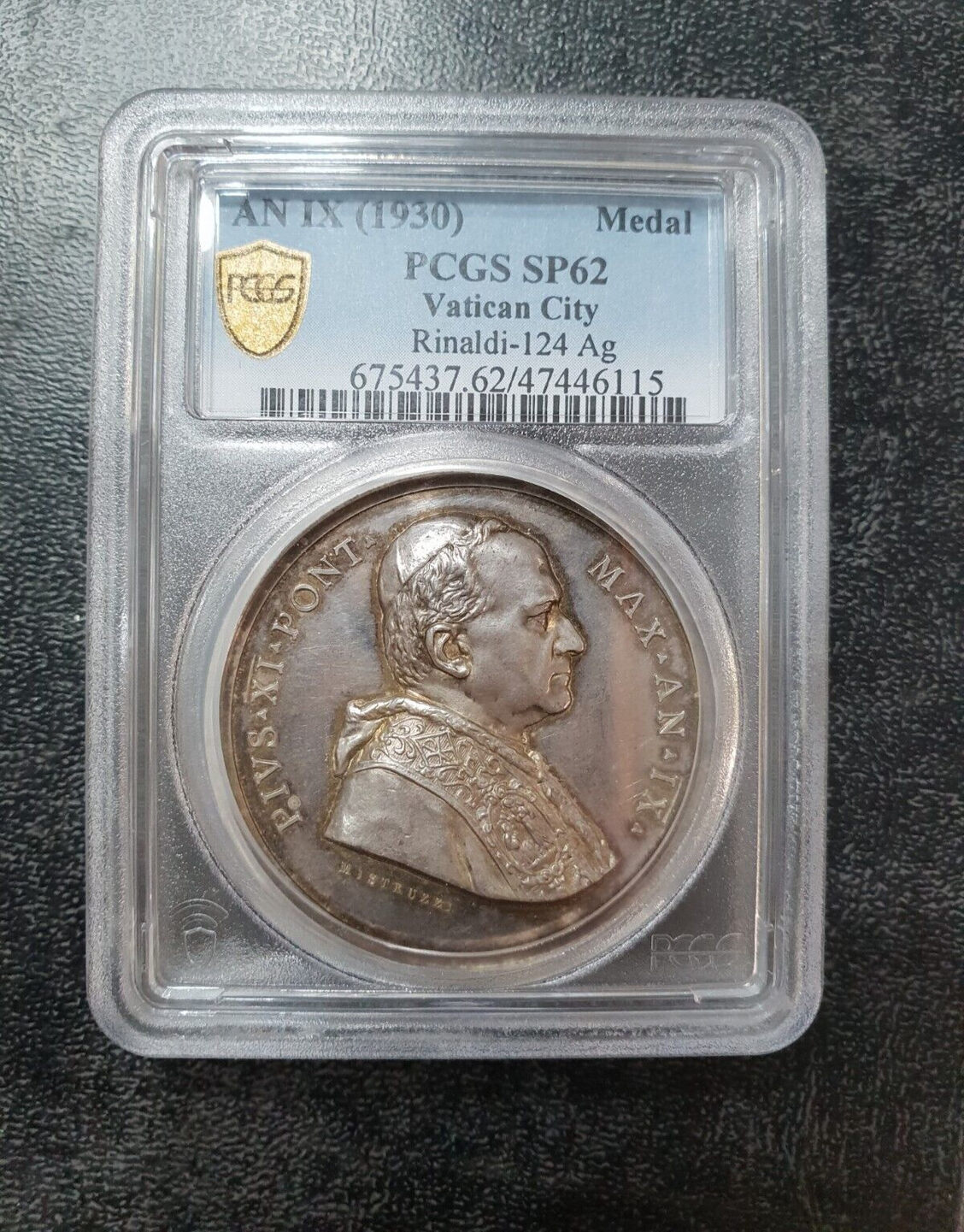 Medal 1930 PCGS SP 62 Vatican Proof City View Silver Pius XI