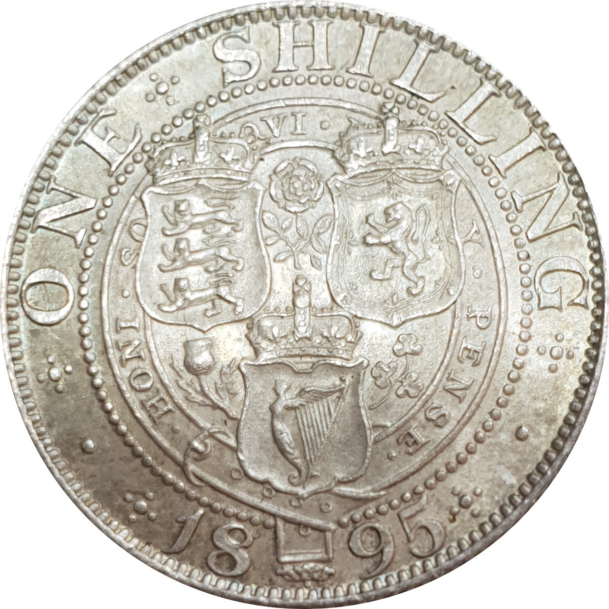 1 Shilling 1895 NGC MS-62 Great Britain Silver Coin Victoria Old