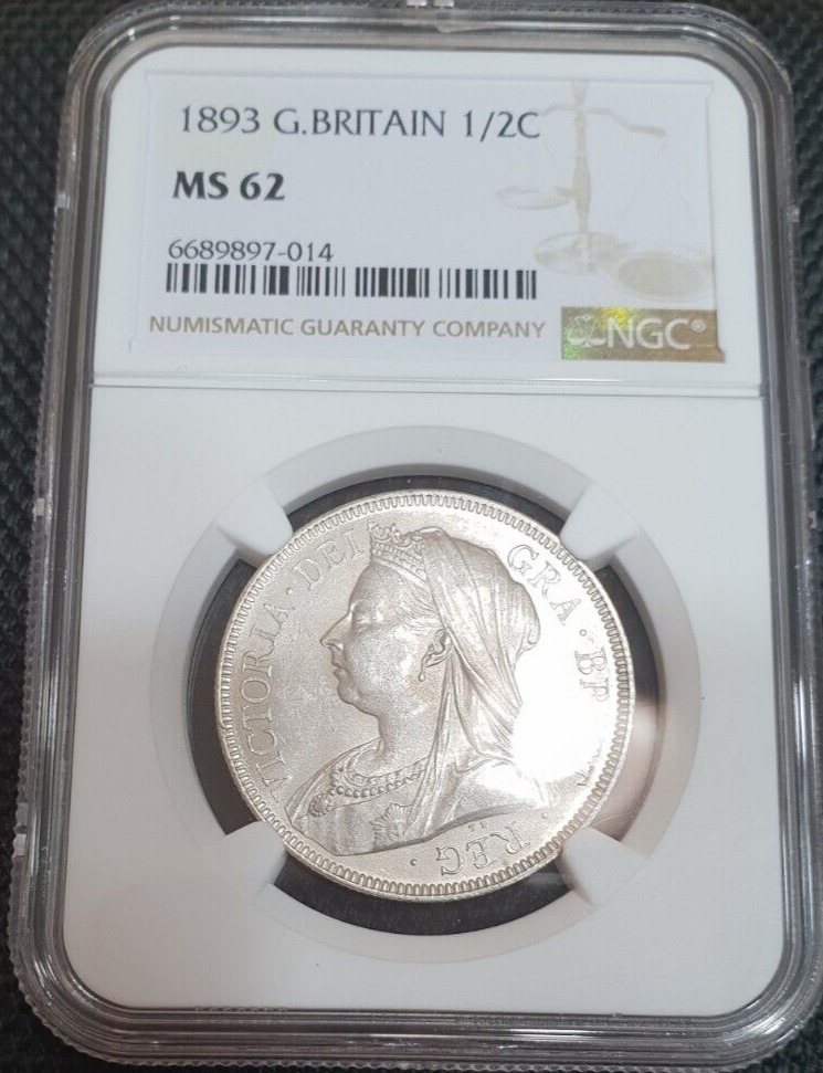 1 Shilling 1894 NGC MS-64 Great Britain Silver Coin Victoria Old