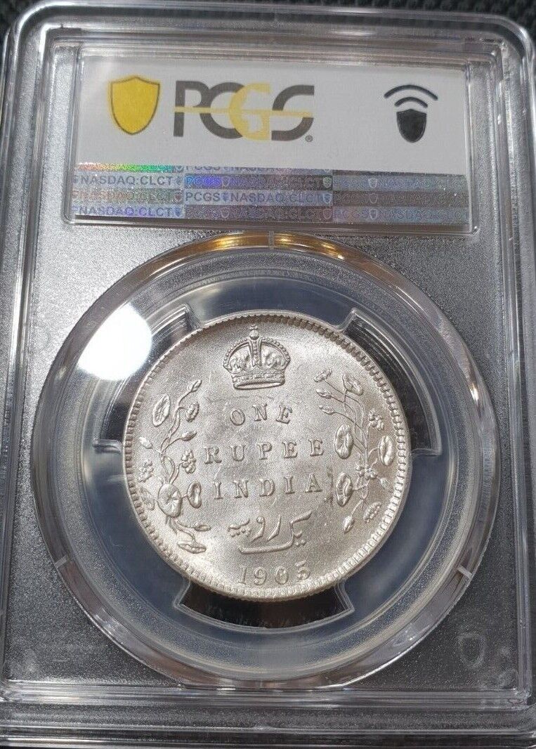 MS64 英領インド ルピー銀貨 1892C PCGS india rupee Silver MS