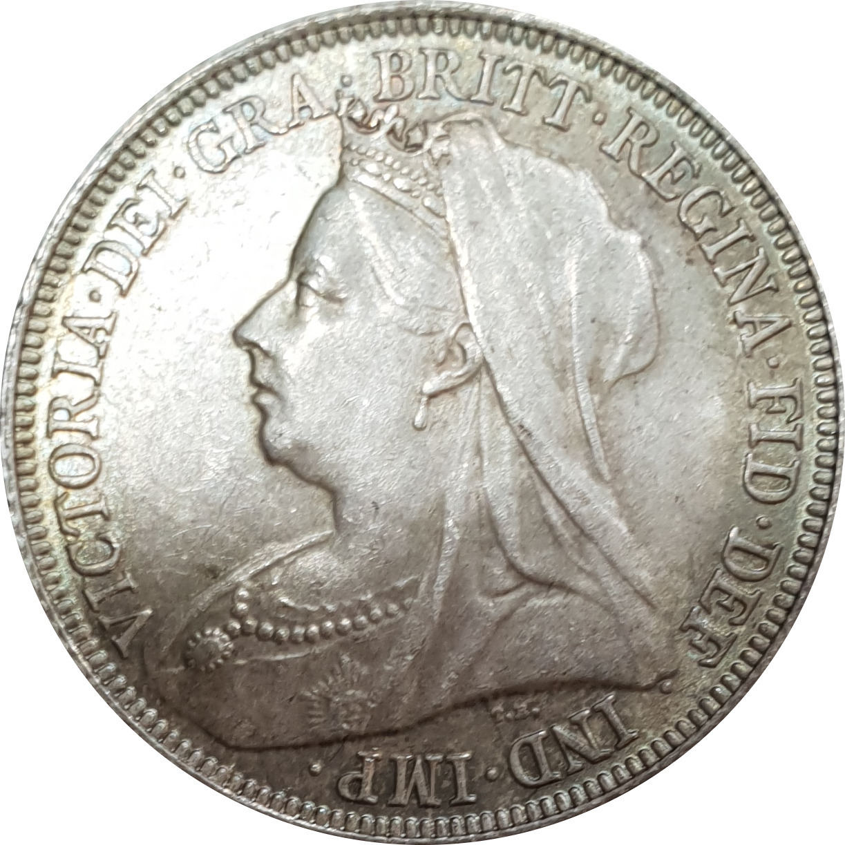 1 Shilling 1895 NGC MS-62 Great Britain Silver Coin Victoria Old