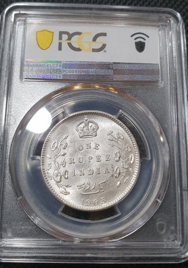 1 Rupee 1905 C PCGS India MS 61 Edward VII Silver Coin British
