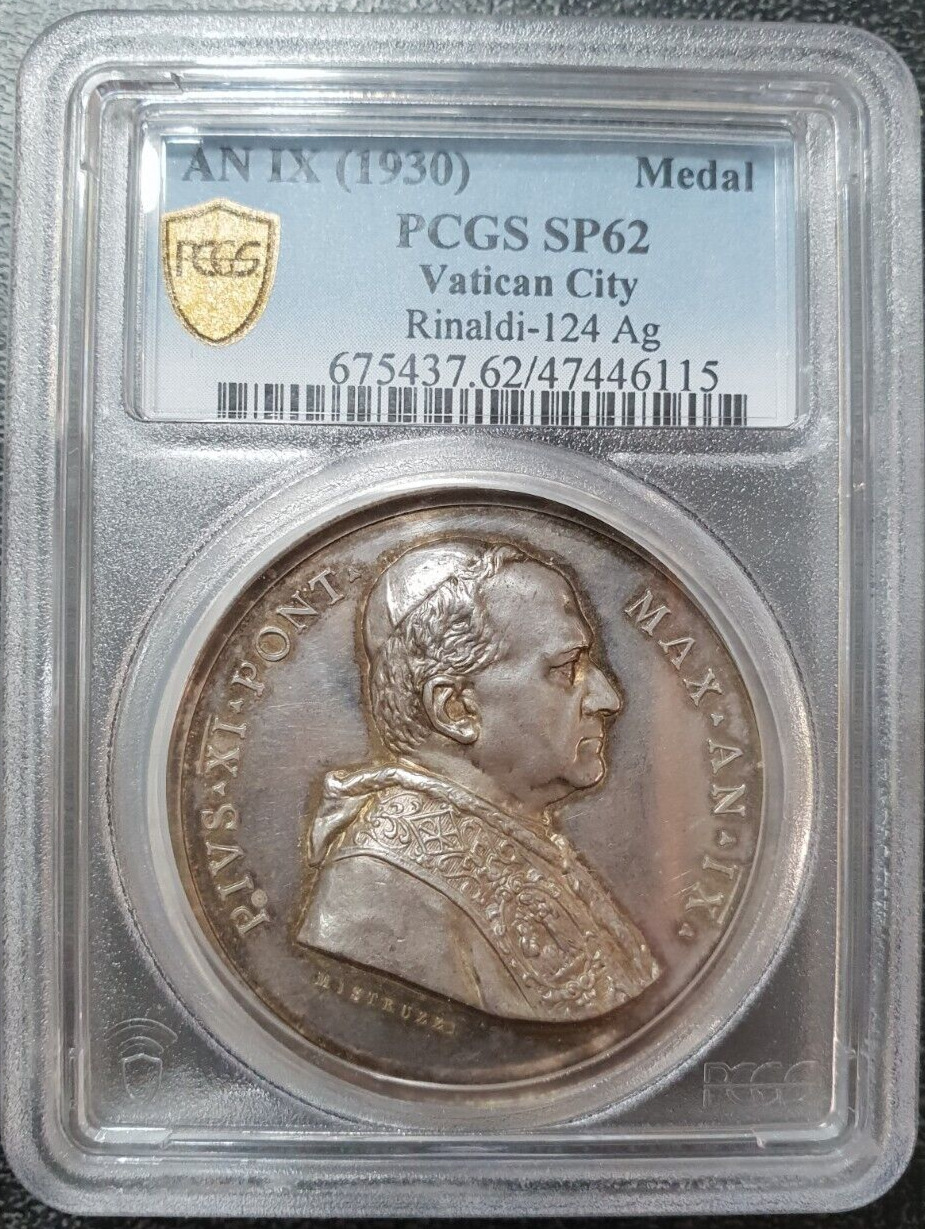 Medal 1930 PCGS SP 62 Vatican Proof City View Silver Pius XI