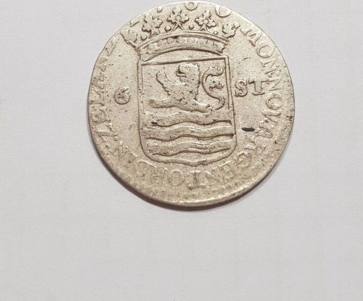 6 Stuivers 1780 Netherlands Zeeland Au Stuiver Sailing Galleon