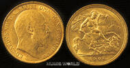 GB 1/2 Sovereign 1906, Edward VII. 1901-1910, 3,98 g/917 Gold, S521, vz+ -