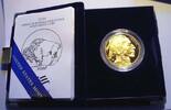 USA 50 Dollars American Buffalo/Indianerkopf 2006, 1 oz. Gold 999/1000, OVP Samtetui + Schachtel + Zertifikat, erster Jahrgang, PP -