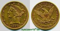 USA 5 Dollars Mzz. S, Liberty Kopf, 8,35 g/900 Gold, vz- -
