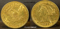 USA 5 Dollars Liberty Kopf, 8,36 g/900 Gold, f. vz -