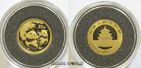 China 20 Yuan Pandamotiv, 1/20 oz. Feingold 999, Münzdose, Stg -