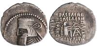 Parthian drachm 105-147 CE Vologases III, Ecbatana mint F-VF