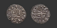 CRUSADES - ACHAEA - PHILIP I OF TARENTO Denarius -
