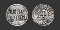 LOUIS Ier LE PIEUX - MILAN Denarius -
