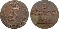 Schwarzburg-Rudolstadt Cu 3 Pfennig Friedrich Günther 1807-1867 -