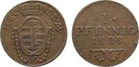 Sachsen-Coburg-Saalfeld Cu Pfennig Franz Friedrich Anton 1800-1806 -