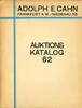 Auktionskataloge Auktion Cahn, Adolph E -