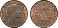 Cu Gedenkkreuzer 1857 Baden-Durlach Friedrich I. 1852-1907 Fast Stempelglanz
