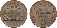 Cu Gedenkkreuzer 1871 Baden-Durlach Friedrich I. 1852-1907 Vorzüglich - Stempelglanz