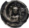 Brakteat  Sachsen-Wettin, gräflich wettinische Münzst. Otto der Reiche 1156-1190 Sehr selten. Randabbrüche, kl. Schrötlingsriß, fast sehr schön