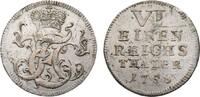 Sachsen-Hildburghausen 1/6 Taler Ernst Friedrich Karl 1745-1780 -
