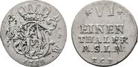 Mecklenburg-Strelitz 1/6 Taler Adolph Friedrich IV. 1752-1794 -