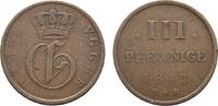 Mecklenburg-Strelitz Cu 3 Pfennig Georg 1816-1860 -