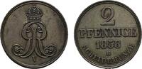 Braunschweig-Calenberg-Hannover Cu 2 Pfennig Georg V. 1851-1866 -