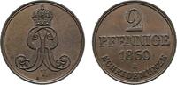 Braunschweig-Calenberg-Hannover Cu 2 Pfennig Georg V. 1851-1866 -