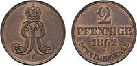 Braunschweig-Calenberg-Hannover Cu 2 Pfennig Georg V. 1851-1866 -