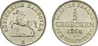 1/2 Groschen 1864 B Braunschweig-Calenberg-Hannover Georg V. 1851-1866 Vorzüglich - Stempelglanz
