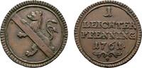 Bamberg, Bistum Cu Leichter Pfennig Adam Friedrich von Seinsheim 1757-1779 -
