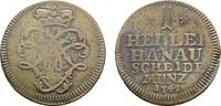 Cu Heller 1741 Hanau Hanau-Münzenberg Wilhelm VIII. von Hessen-Kassel 1736-1760 Fast sehr schön