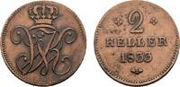 Hessen-Kassel Cu 2 Heller Wilhelm II. 1821-1847 -