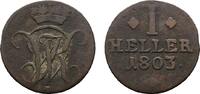 Hessen-Kassel Cu Heller Wilhelm I. 1803-1821 -