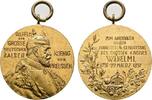 Tragbare vergoldete Bronzemedaille 1897 Brandenburg-Preußen Wilhelm I. 1861-1888 Vorzüglich - Stempelglanz