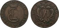 Hessen-Darmstadt Cu 6 Pfennig Ernst Ludwig 1678-1739 -