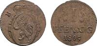 Hessen-Darmstadt Cu Pfennig Ludwig X. 1790-1806 -