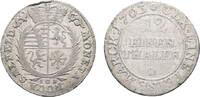 1/12 Taler 1763 ICE Saalfeld Sachsen-Coburg-Saalfeld Franz Josias 1745-1764 Selten. Fast sehr schön