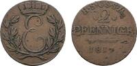 Sachsen-Coburg-Saalfeld Cu 2 Pfennig Ernst 1806-1826 -