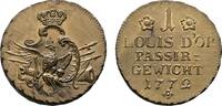 Brandenburg-Preußen 1 Louis dor 1772 Friedrich II. 1740-1786 CH UNC