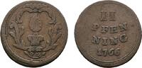 Augsburg, Stadt Cu 2 Pfennig 1766 VF-