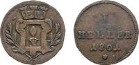 Augsburg, Stadt Cu Heller 1801 Winz. Prägeschwäche, VF