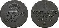 Brandenburg-Preußen Cu Schilling 1810 A Friedrich Wilhelm III. 1797-1840 VF