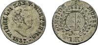 Württemberg Kreuzer 1837 Wilhelm I. 1816-1864 VF+ / EF