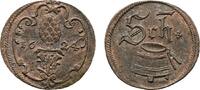 Augsburg, Stadt Cu Scheffelmarke 1624 Marken und Zeichen ab 1549 Winz. Schrötlingsfehler, VF-EF