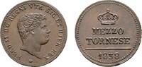 Italien-Neapel und Sizilien Cu 1/2 Tornese Ferdinand II. 1830-1859 -