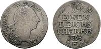 Brandenburg-Preußen 1/12 Taler 1768 E, Königsberg Friedrich II. 1740-1786 F-VF