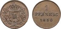 Bayern Cu Pfennig 1850 Maximilian II. 1848-1864 EF