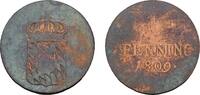 Bayern Cu Pfennig 1809 Maximilian I. Joseph 1806-1825 F-VF