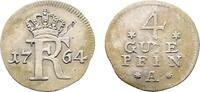 Brandenburg-Preußen 4 Gute Pfennig 1764 D, Aurich Friedrich II. 1740-1786 Kl. Schrötlingsfehler, VF