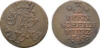 Brandenburg-Preußen Cu 3 Pfennig 1760 A, Berlin Friedrich II. 1740-1786 VF